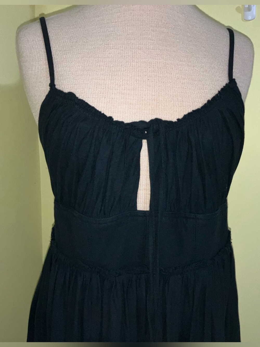 ULLA JOHNSON Freya black Cotton jersey Midi Dress Sz 4 Small Summer Luxury NWOT - Picture 7 of 9